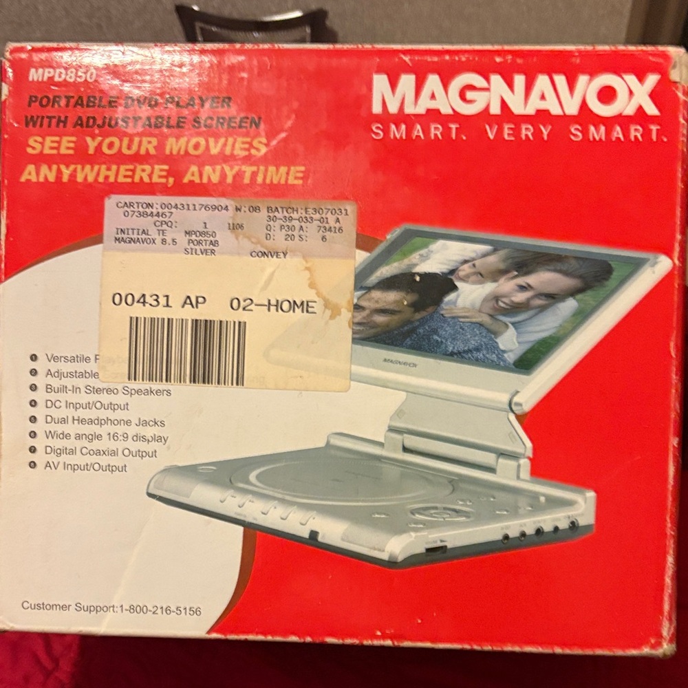 Magnavox Portable DVD Player - White